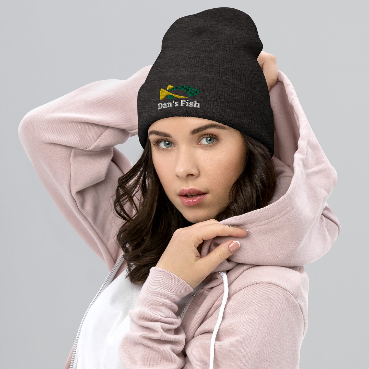 Spotted Congo Puffer Cuffed Beanie