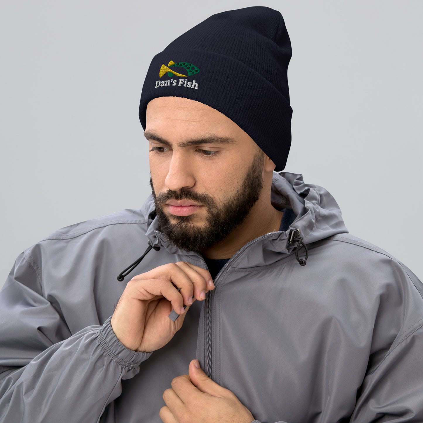 Spotted Congo Puffer Cuffed Beanie